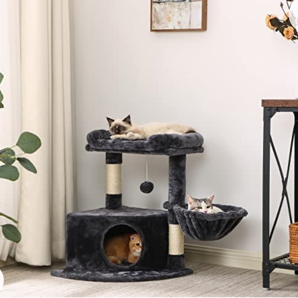 SOLD Silver Cat Tree Condo - Picture 3 of 10